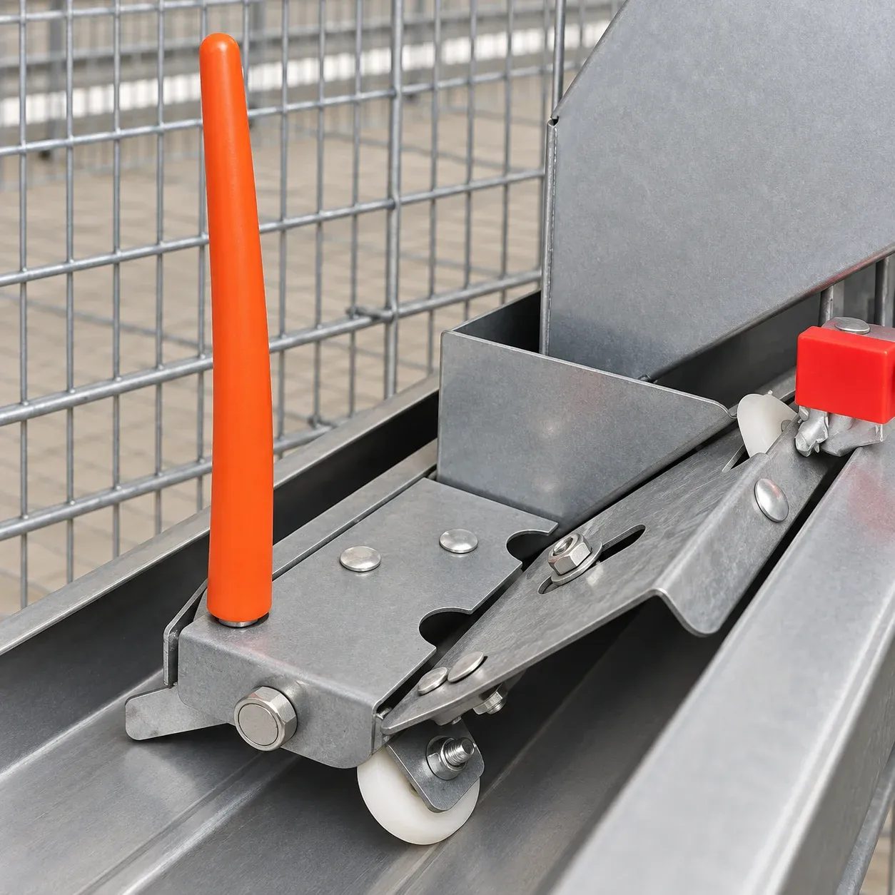 Feeding mechanism beside the layer cage