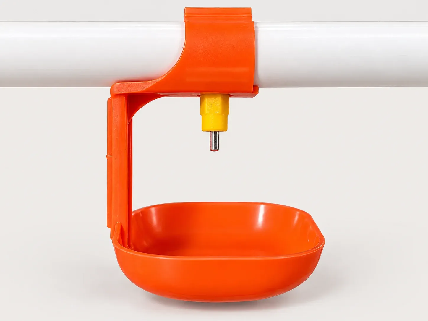 Nipple drinker and drip cup — illustrative component view