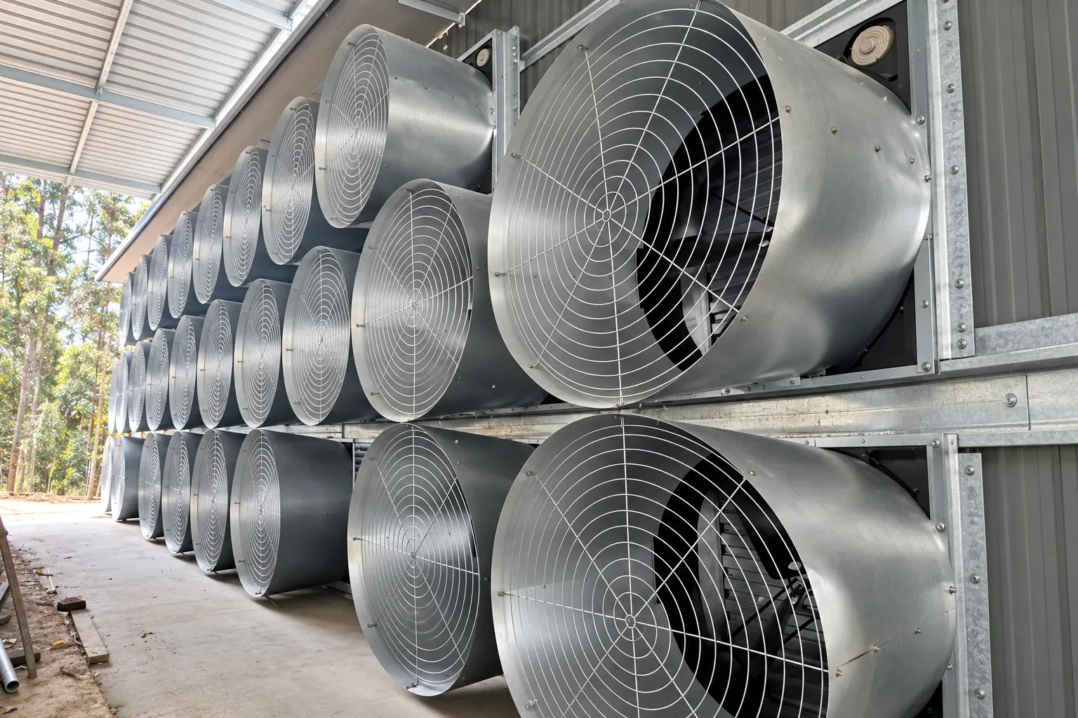 Negative-Pressure Poultry Exhaust Fan