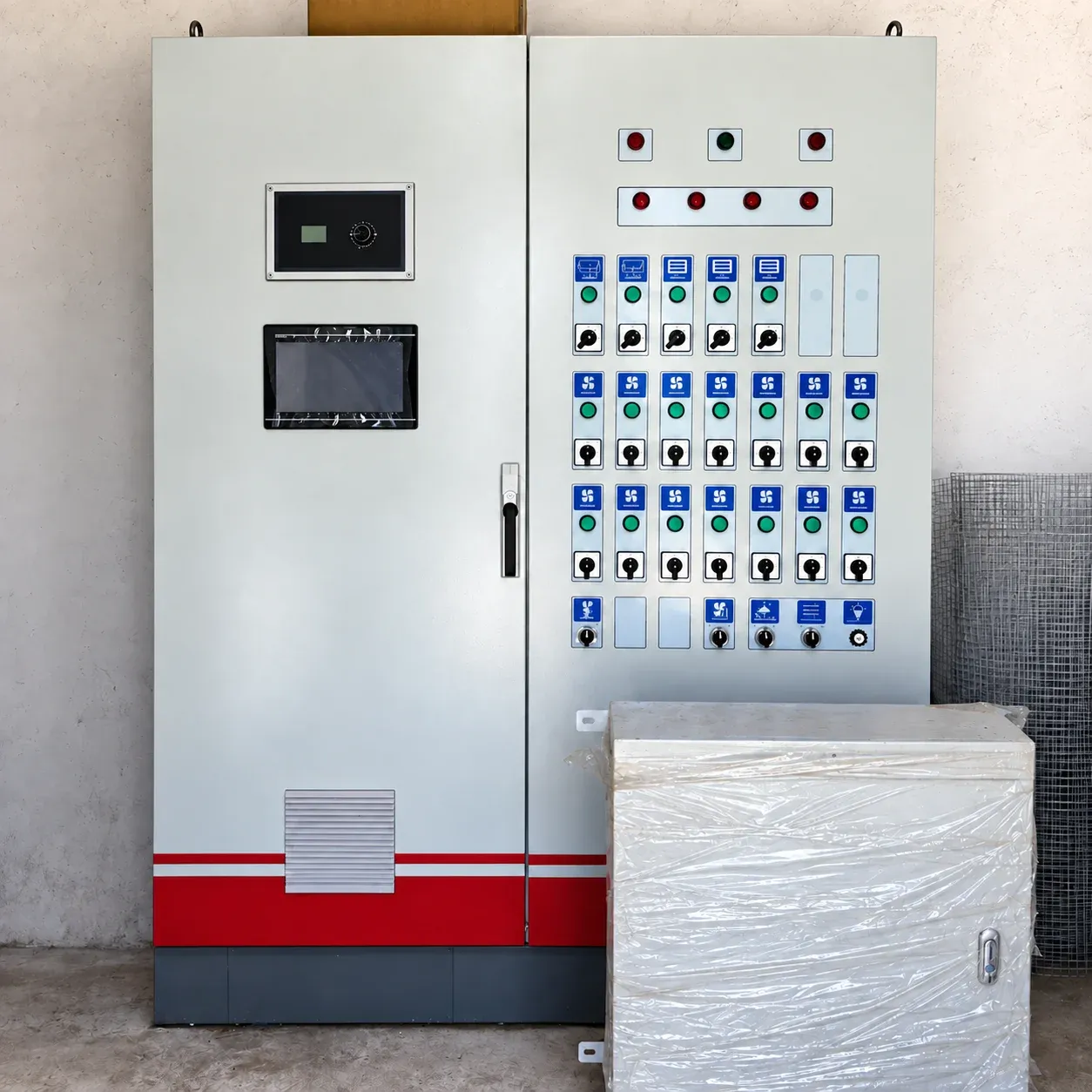 Control cabinets and monitoring hardware